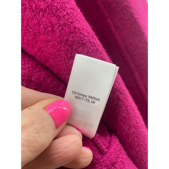 TAHARI Womens Fuchsia Moto Jacket Wool Size Small - Picture 5 of 8